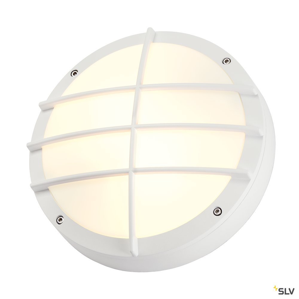 SLV BULAN GRID Wandleuchte, rund, weiss, E27, max. 2x25W