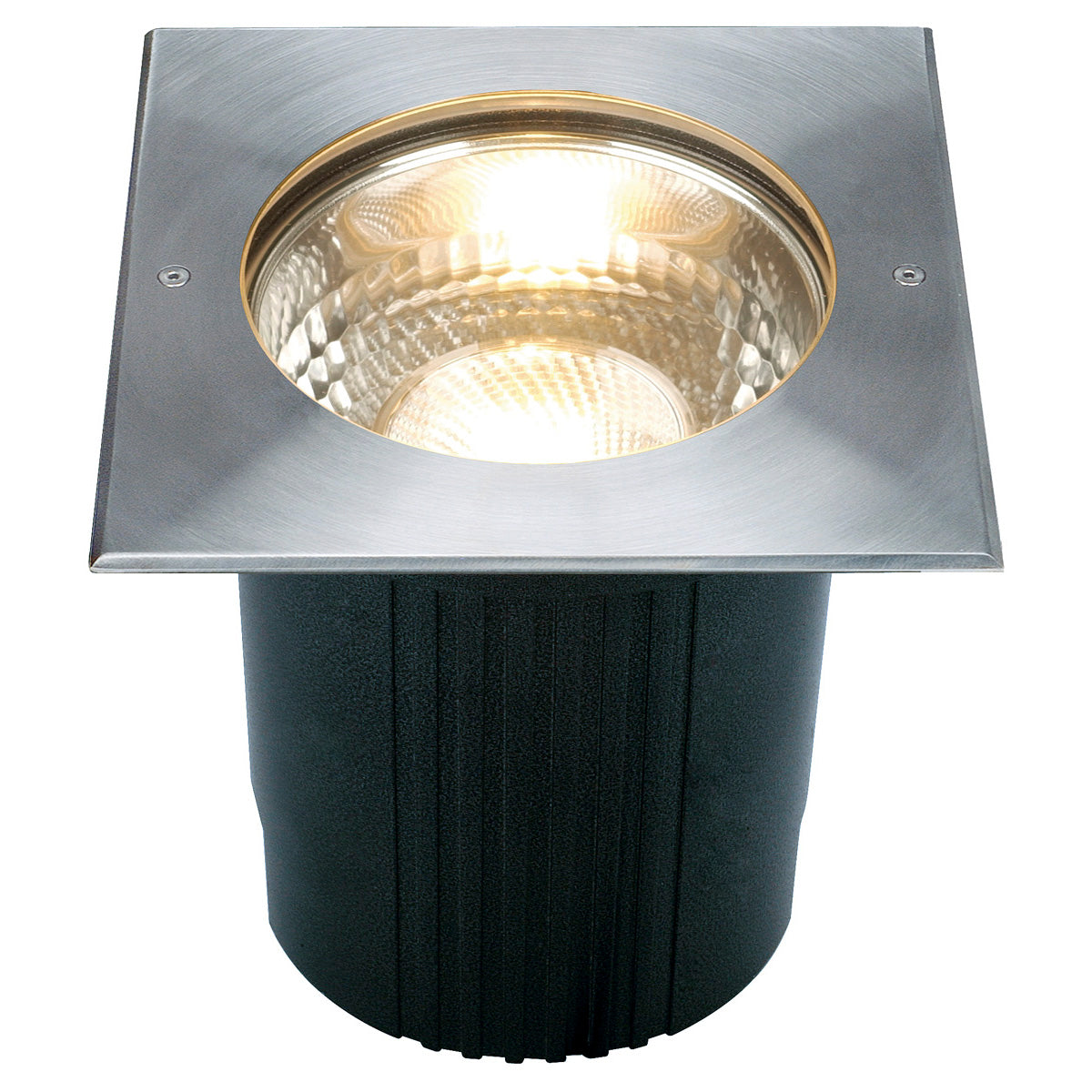 SLV DASAR 215 UNI Bodeneinbau- leuchte, eckig, Edelstahl 316, E27, max. 80W, IP67