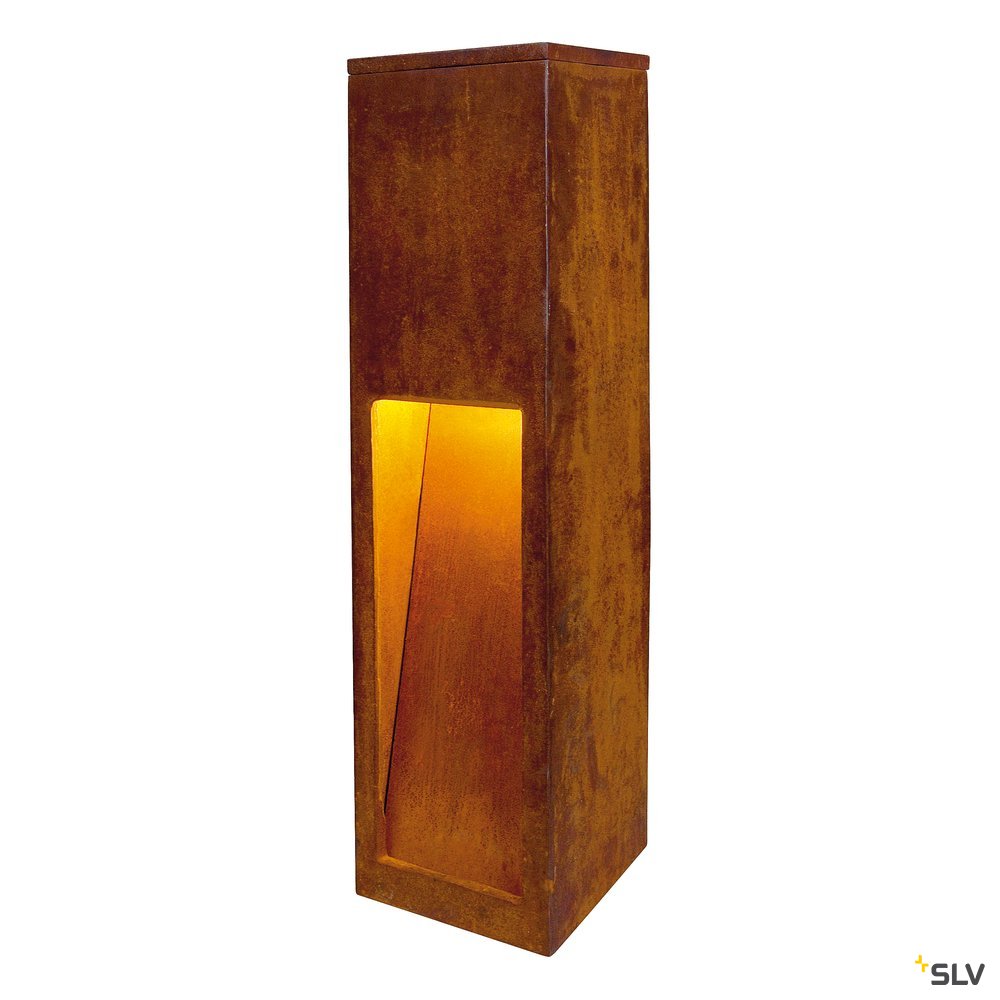 SLV LED-Pollerleuchte LB24 RUSTY SLOT 50 eisen rost E27 11W IP44