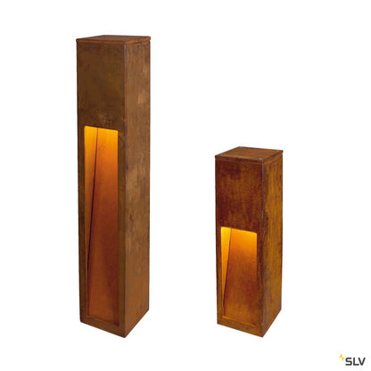SLV LED-Pollerleuchte LB24 RUSTY SLOT 50 eisen rost E27 11W IP44