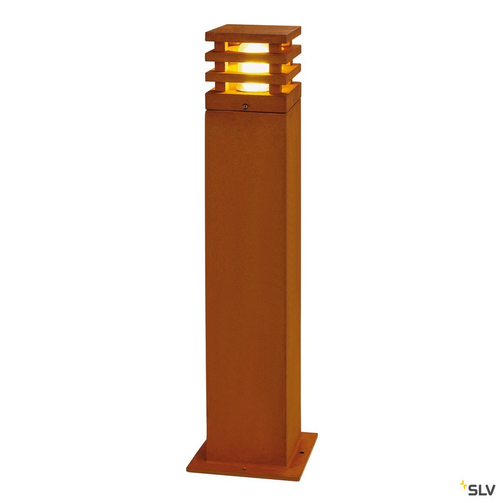 SLV RUSTY SQUARE 70 Aussenleuchte, eisen gerostet, E27 ESL, max. 11W, IP55