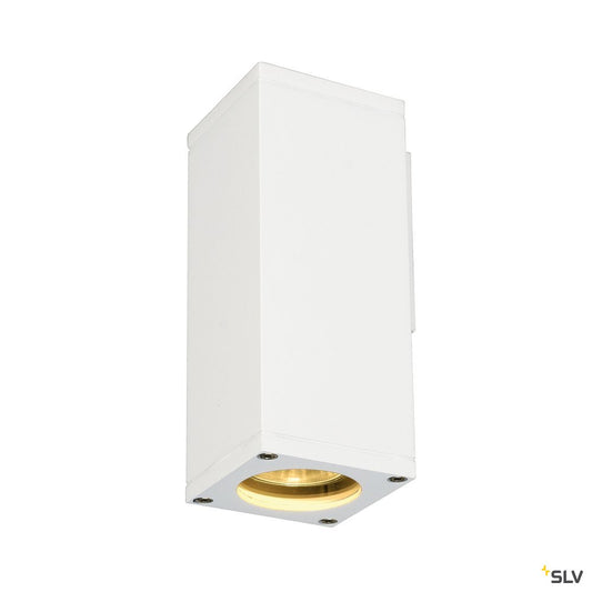 SLV THEO WALL OUT Wandleuchte, eckig, weiss, GU10, max. 35W