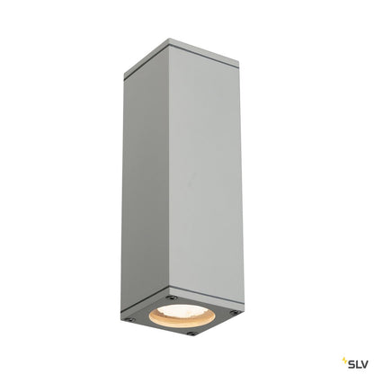 SLV THEO UP/DOWN OUT Wandleuchte, eckig, silbergrau GU10, max. 2x35W