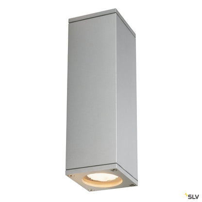 SLV THEO UP/DOWN OUT Wandleuchte, eckig, silbergrau GU10, max. 2x35W