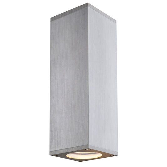 SLV THEO UP/DOWN OUT Wandleuchte, eckig, alu natur, GU10, max. 2x35W
