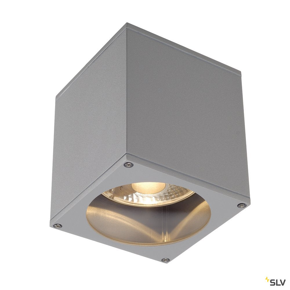 SLV BIG THEO CEILING OUT Deckenleuchte, eckig, silbergrau, ES111, max. 75W