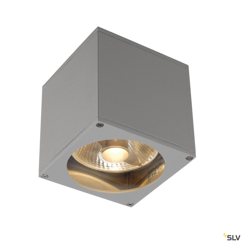 SLV BIG THEO WALL OUT Wandleuchte, eckig, silbergrau, ES111, max. 75W