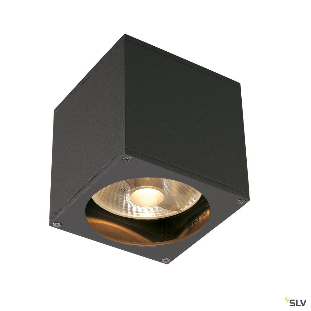 SLV BIG THEO WALL OUT Wand- leuchte, eckig, anthrazit, ES111, max. 75W