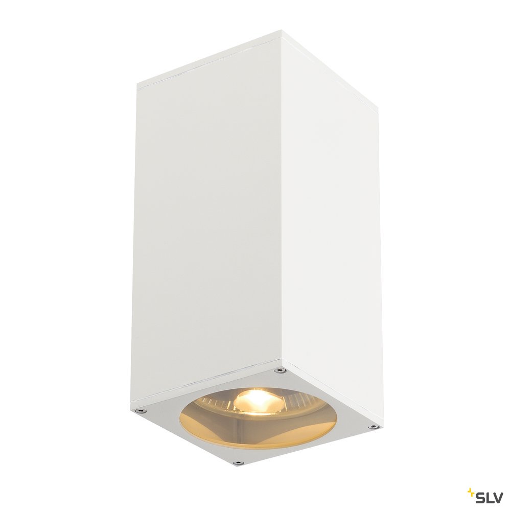 SLV BIG THEO UP/DOWN OUT Wandleuchte, eckig, weiss, ES111, max. 2x75W