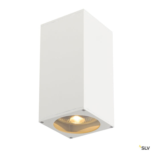 SLV BIG THEO UP/DOWN OUT Wandleuchte, eckig, weiss, ES111, max. 2x75W