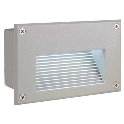 SLV BRICK LED DOWNUNDER Wandleuchte, rechteckig, silbergrau, weisse LED