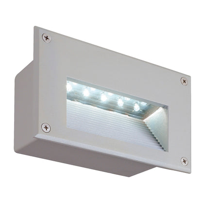 SLV BRICK LED DOWNUNDER Wandleuchte, rechteckig, silbergrau, weisse LED
