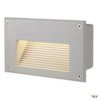 SLV BRICK LED DOWNUNDER Wandleuchte, rechteckig, silbergrau, warmweisse LED