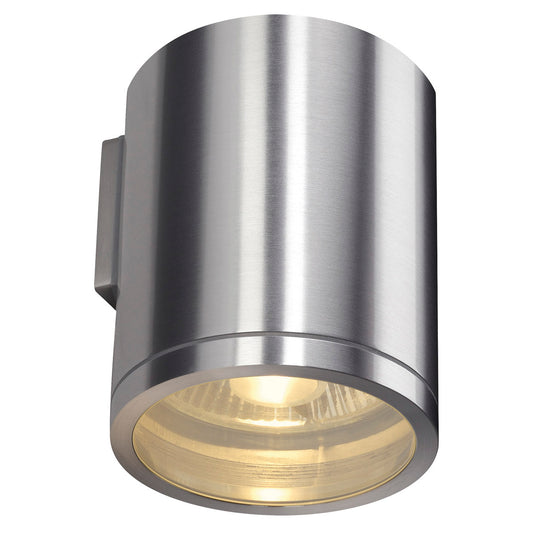 SLV ROX WALL OUT Wandleuchte, rund, alu brushed, ES111, max. 75W