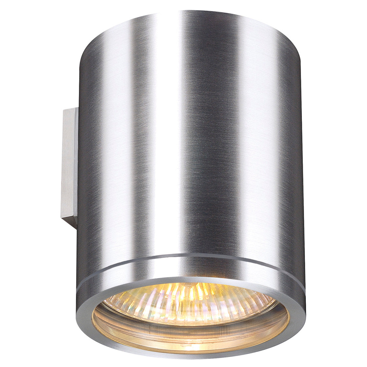 SLV ROX WALL OUT Wandleuchte, rund, alu brushed, ES111, max. 75W