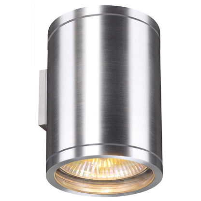SLV ROX UP/DOWN OUT Wand- leuchte, rund, alu brushed, ES111, max.2x50W