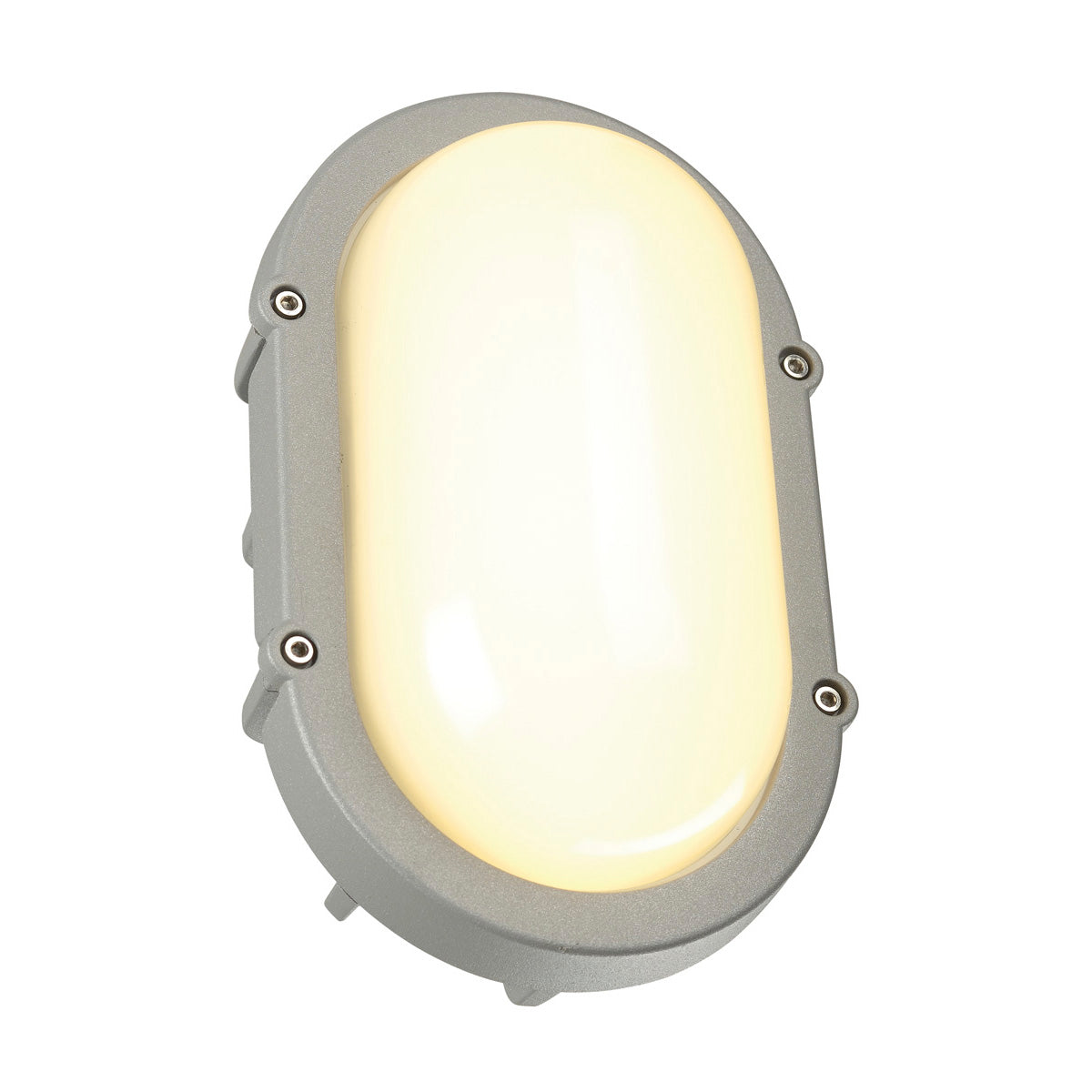 SLV TERANG Wand-und Deckenleuchte, oval, silber, 8W LED, 3000K