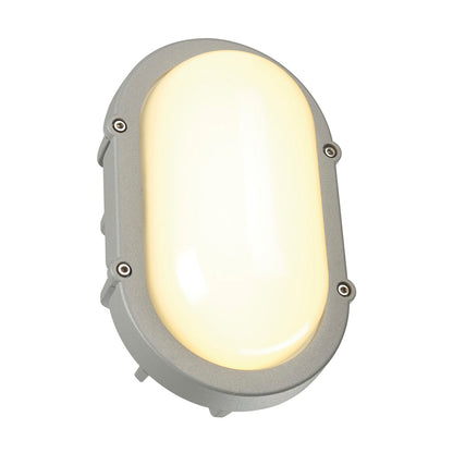 SLV TERANG Wand-und Deckenleuchte, oval, silber, 8W LED, 3000K