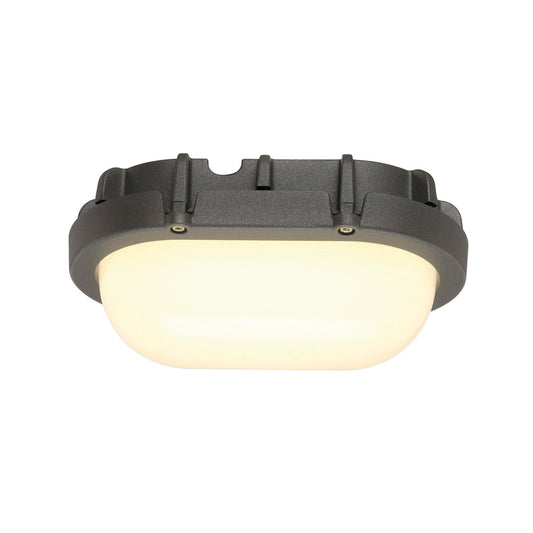 SLV TERANG Wand-und Deckenleuchte, oval, anthrazit, 8W LED, 3000K