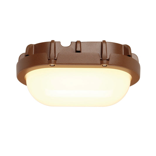 SLV TERANG Wand-und Deckenleuchte, oval, rostfarben, 8W LED, 3000K, IP44