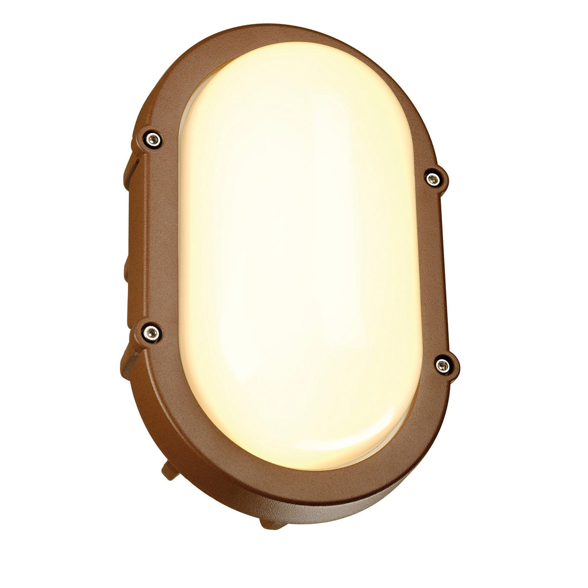 SLV TERANG Wand-und Deckenleuchte, oval, rostfarben, 8W LED, 3000K, IP44