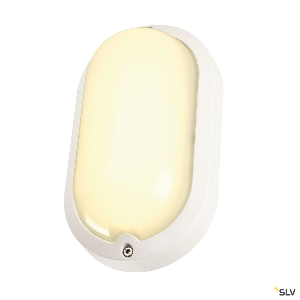SLV TERANG 2 Wand- und Decken- leuchte, oval, weiss, 3000K, IP44