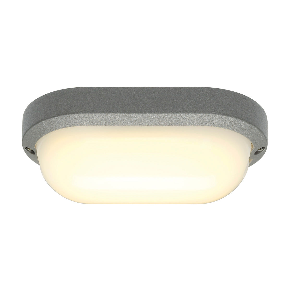 SLV TERANG 2 Wand- und Decken- leuchte, oval, silbergrau, 3000K, IP44