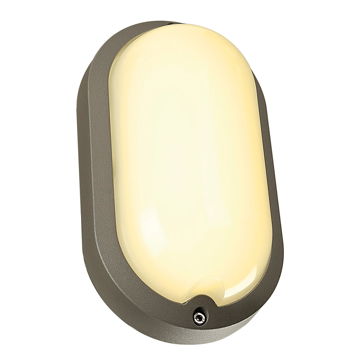 SLV TERANG 2 Wand- und Decken- leuchte, oval, silbergrau, 3000K, IP44