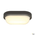 SLV TERANG 2 Wand- und Decken- leuchte, oval, anthrazit, 3000K, IP44
