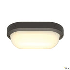 SLV TERANG 2 Wand- und Decken- leuchte, oval, anthrazit, 3000K, IP44