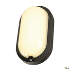 SLV TERANG 2 Wand- und Decken- leuchte, oval, anthrazit, 3000K, IP44