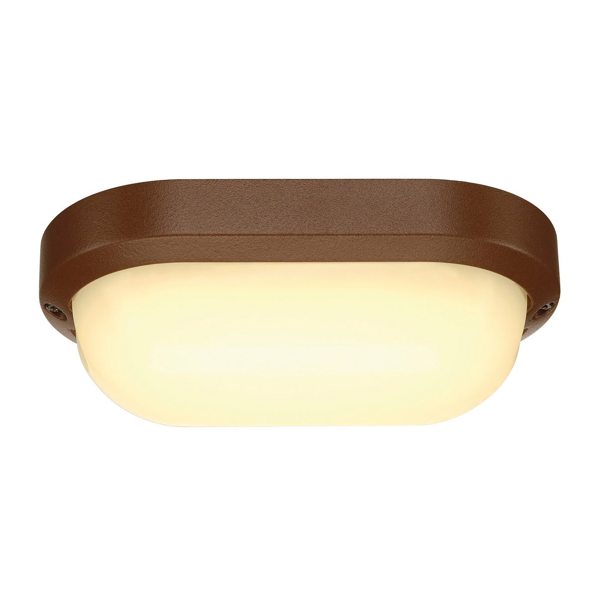SLV TERANG 2 Wand- und Decken- leuchte, oval, rostfarben, 3000K, IP44