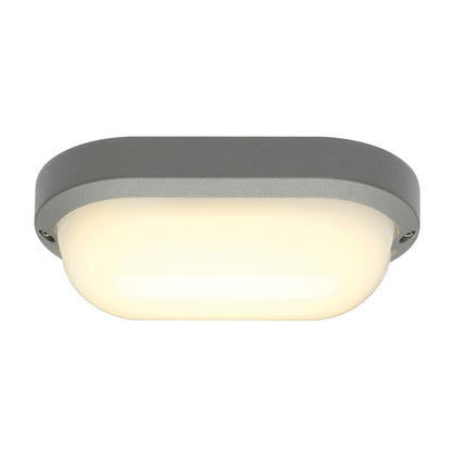 SLV TERANG 2 XL Wand- und Decken- leuchte, oval, silbergrau, 3000K, IP44