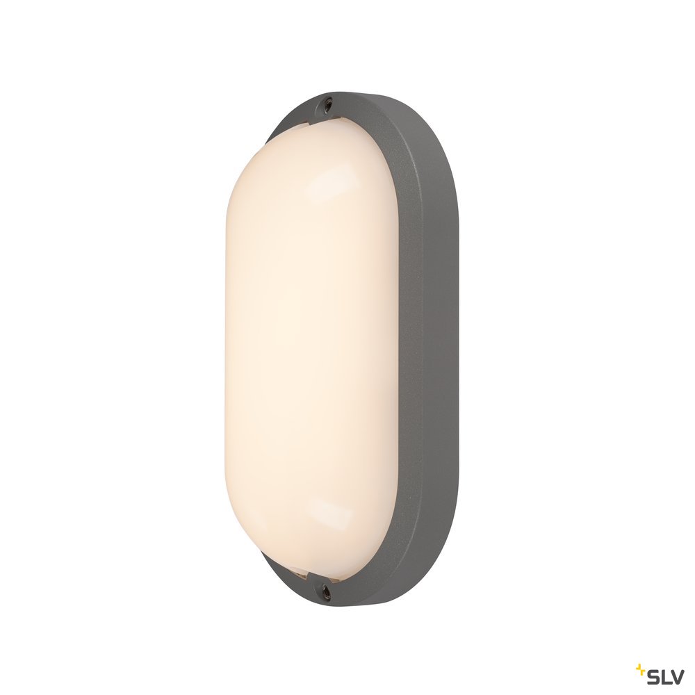 SLV TERANG 2 XL SENSOR, Wand- und Deckenleuchte, oval, anthrazit, 3000K, IP44