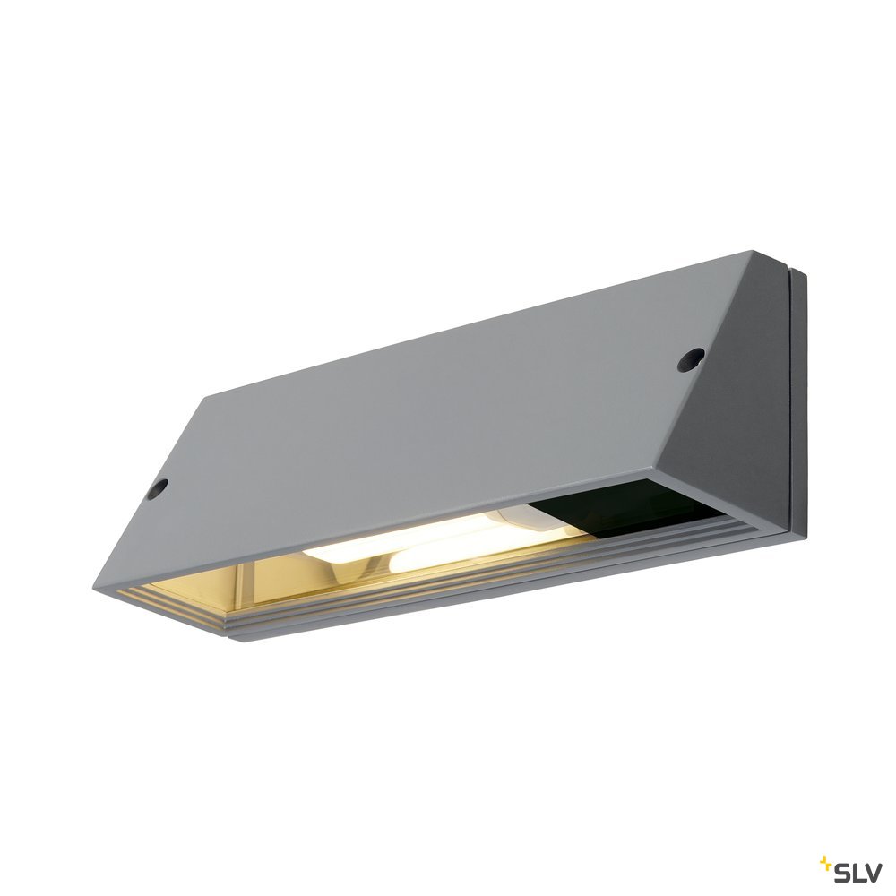 SLV PEMA SQUARE Wandleuchte, silbergrau, E27, max. 15W