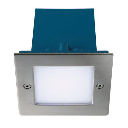 SLV FRAME OUTDOOR 16 LED Wand-einbauleuchte, quadratisch,Edelstahl, weiss