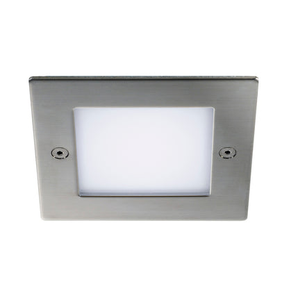 SLV FRAME OUTDOOR 16 LED Wand-einbauleuchte, quadratisch,Edelstahl, weiss