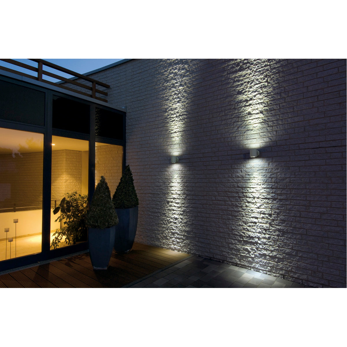SLV SITRA WALL UP-DOWN Wand- leuchte, steingrau, 2xGX53, max. 2x9W, IP44