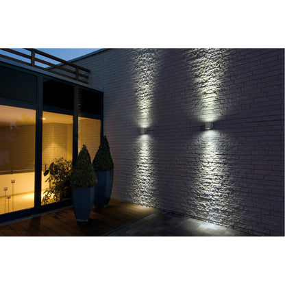 SLV SITRA WALL UP-DOWN Wand- leuchte, steingrau, 2xGX53, max. 2x9W, IP44
