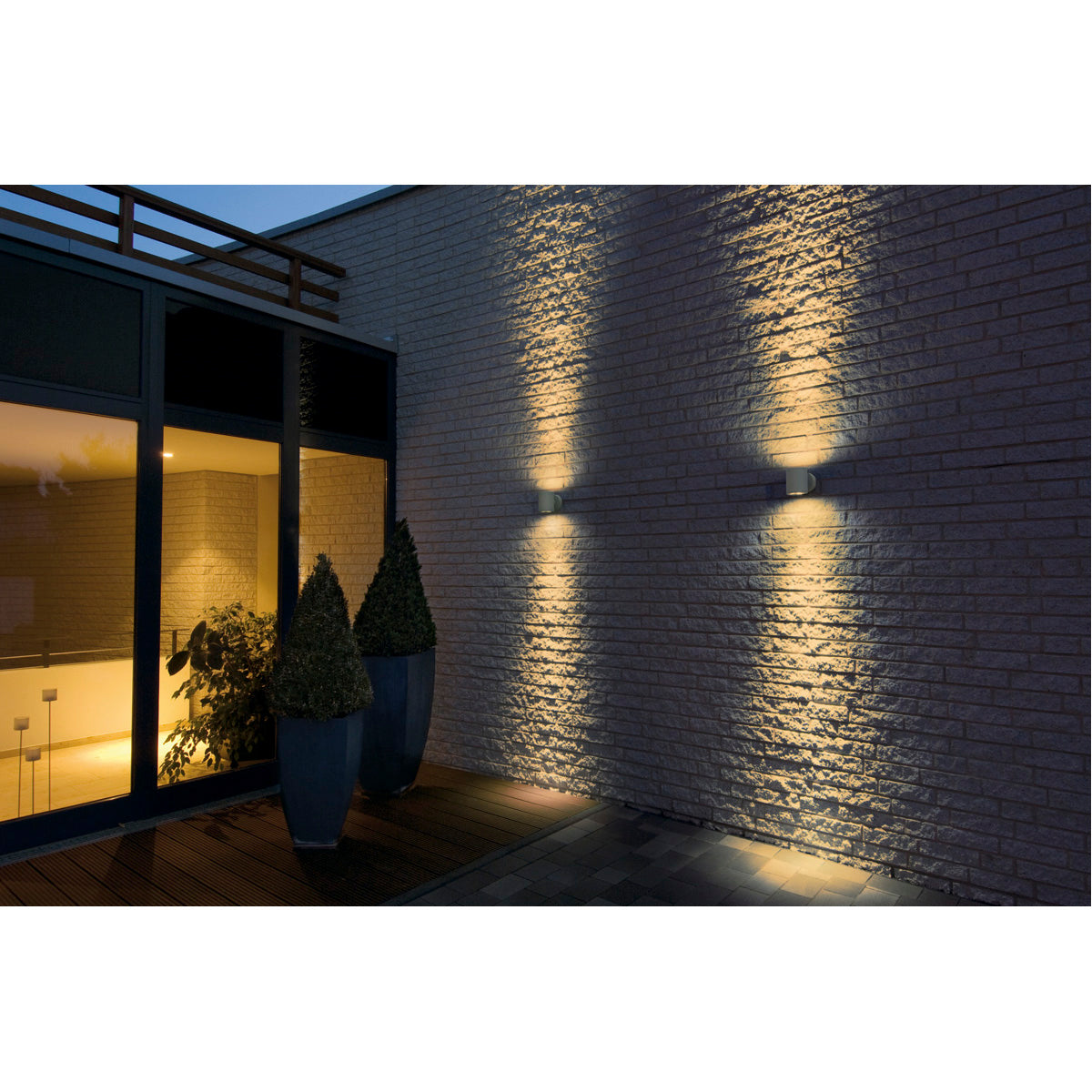 SLV SITRA WALL UP-DOWN Wand- leuchte, steingrau, 2xGX53, max. 2x9W, IP44