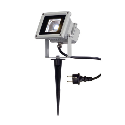 SLV LED OUTDOOR BEAM, silbergrau, 10W, weiss, 100°, IP65