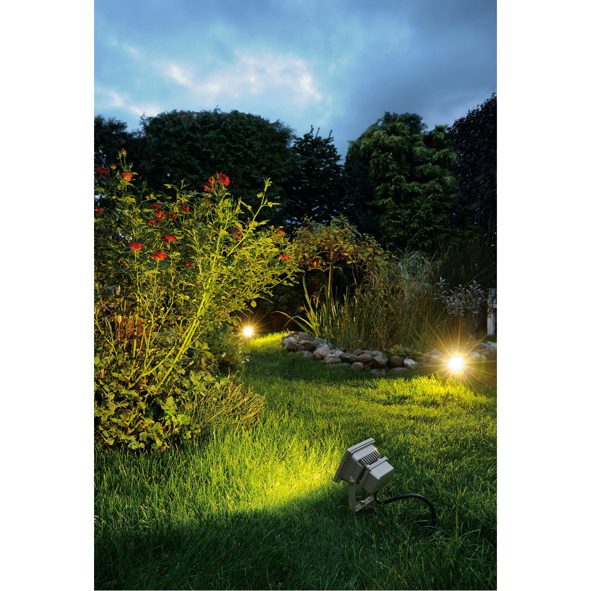 SLV LED OUTDOOR BEAM, silbergrau, 10W, warmweiss, 100°, IP65