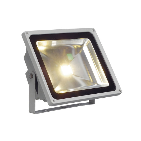SLV LED OUTDOOR BEAM, silbergrau, 50W, warmweiss, 100°, IP65