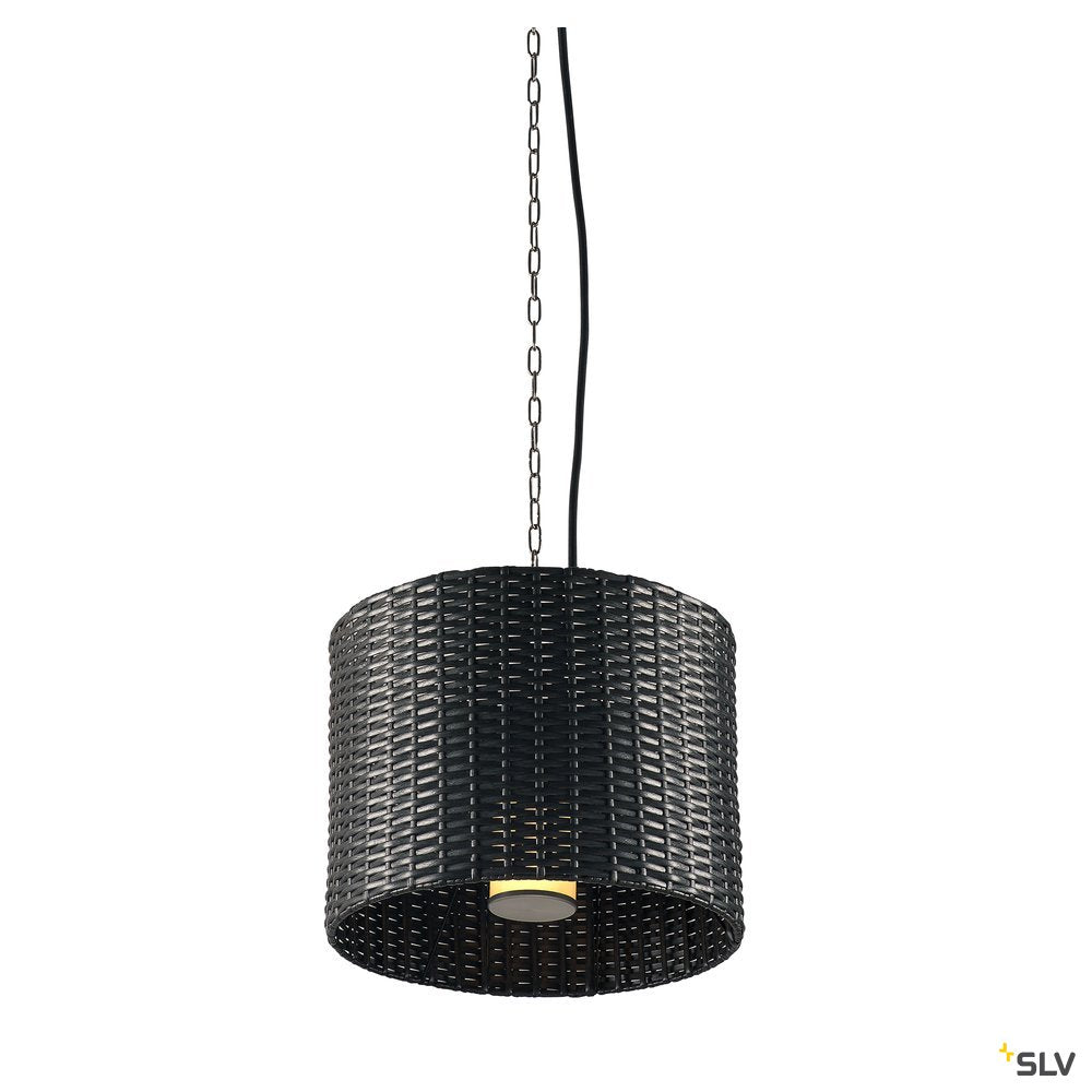 SLV ADEGAN MANILA, Outdoor Pendelleuchte, TC(…)SE, rund, anthrazit, Ø/H 38,5/30,5 cm, max. 24W