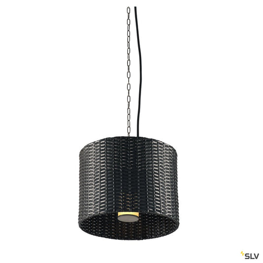 SLV ADEGAN MANILA, Outdoor Pendelleuchte, TC(…)SE, rund, anthrazit, Ø/H 38,5/30,5 cm, max. 24W