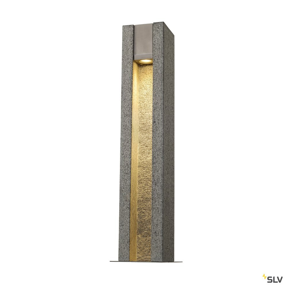 SLV ARROCK SLOT GU10 Stehleuchte, eckig, Granit, salt & pepper, max. 4W LED