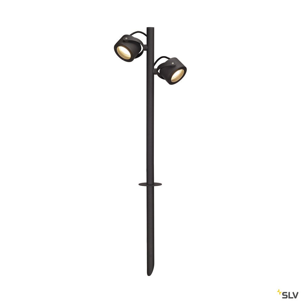 SLV SITRA 360 SL SPIKE, anthrazit, 2xGX53, max. 9W, IP44