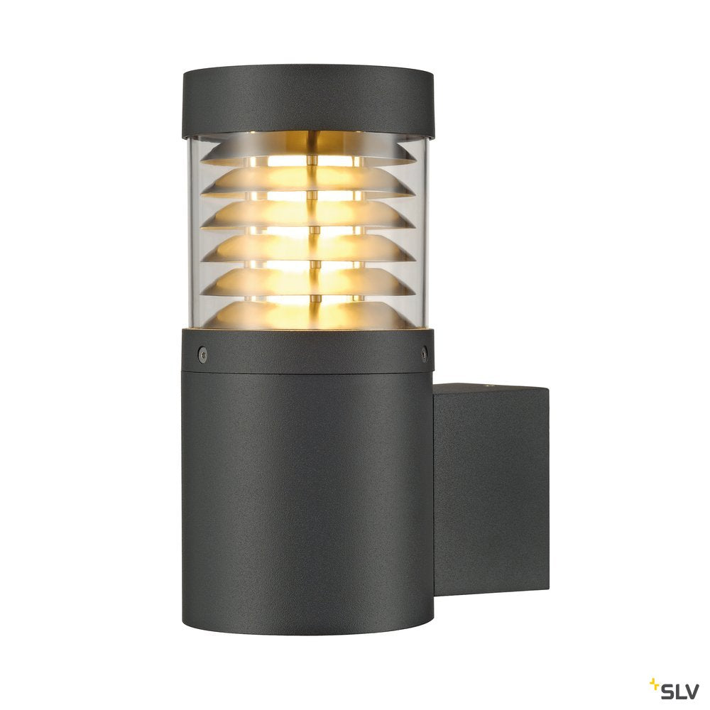 SLV F-POL WALL Wandleuchte, rund, anthrazit, E27, max. 20W