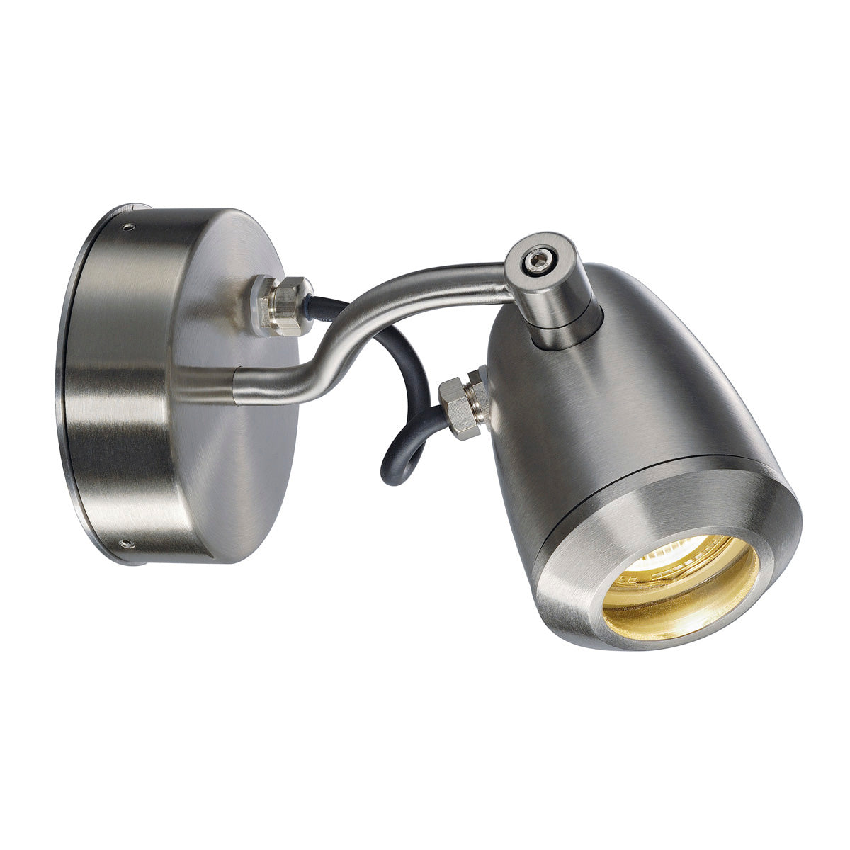 SLV CV-SPOT WALL GU10 Wand- und Deckenleuchte, Edelstahl, max. 4W