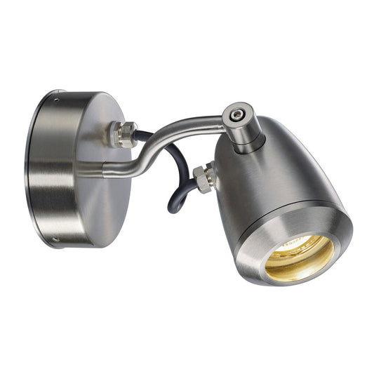SLV CV-SPOT WALL GU10 Wand- und Deckenleuchte, Edelstahl, max. 4W